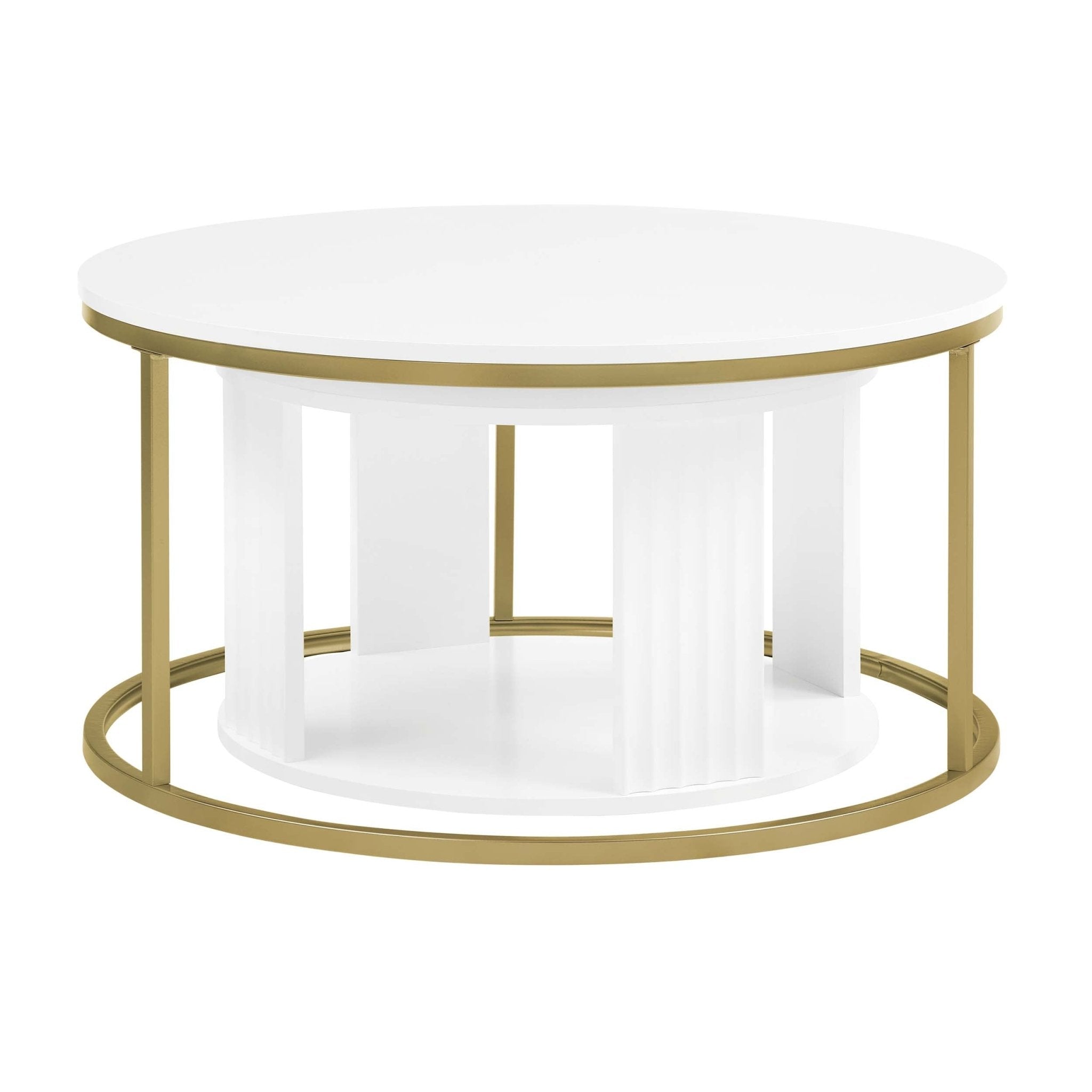 Evie Nesting Coffee Table - Warm White - DUSK
