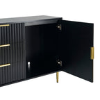 Evie Sideboard with Drawers - Black - DUSK