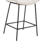 Fearne Set of 2 Barstools - Ivory Chenille - DUSK