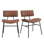 Fearne Set of 2 Dining Chairs - Faux Leather - DUSK