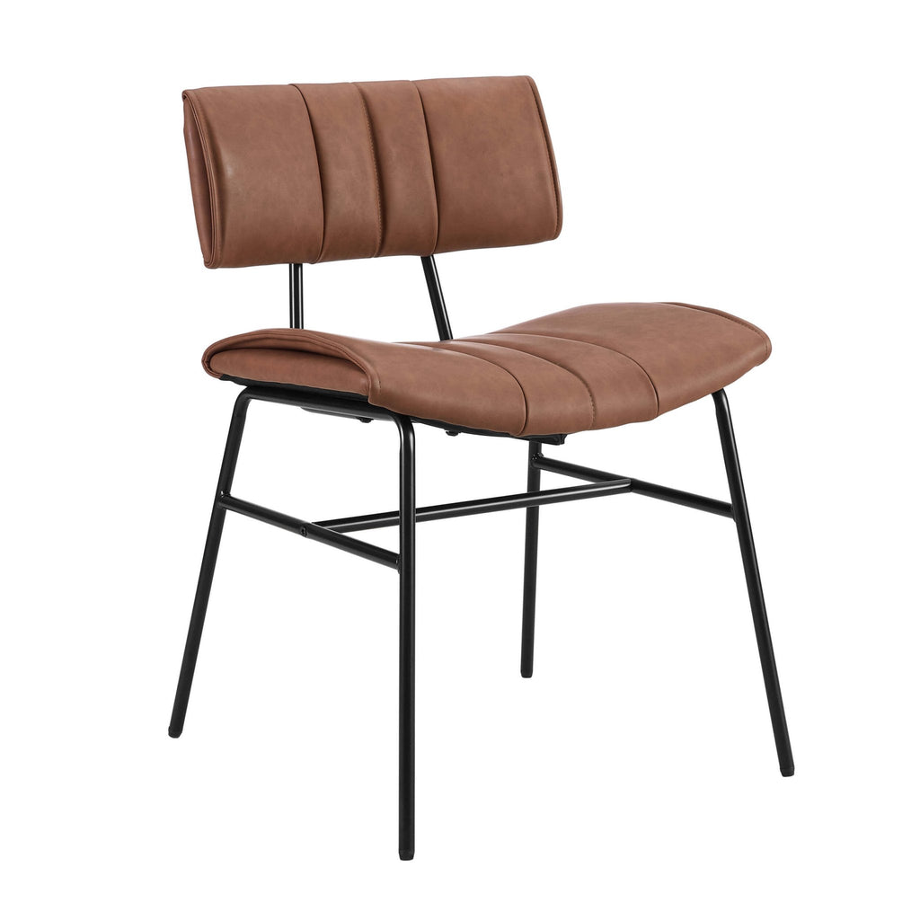 Fearne Set of 2 Dining Chairs - Faux Leather - DUSK