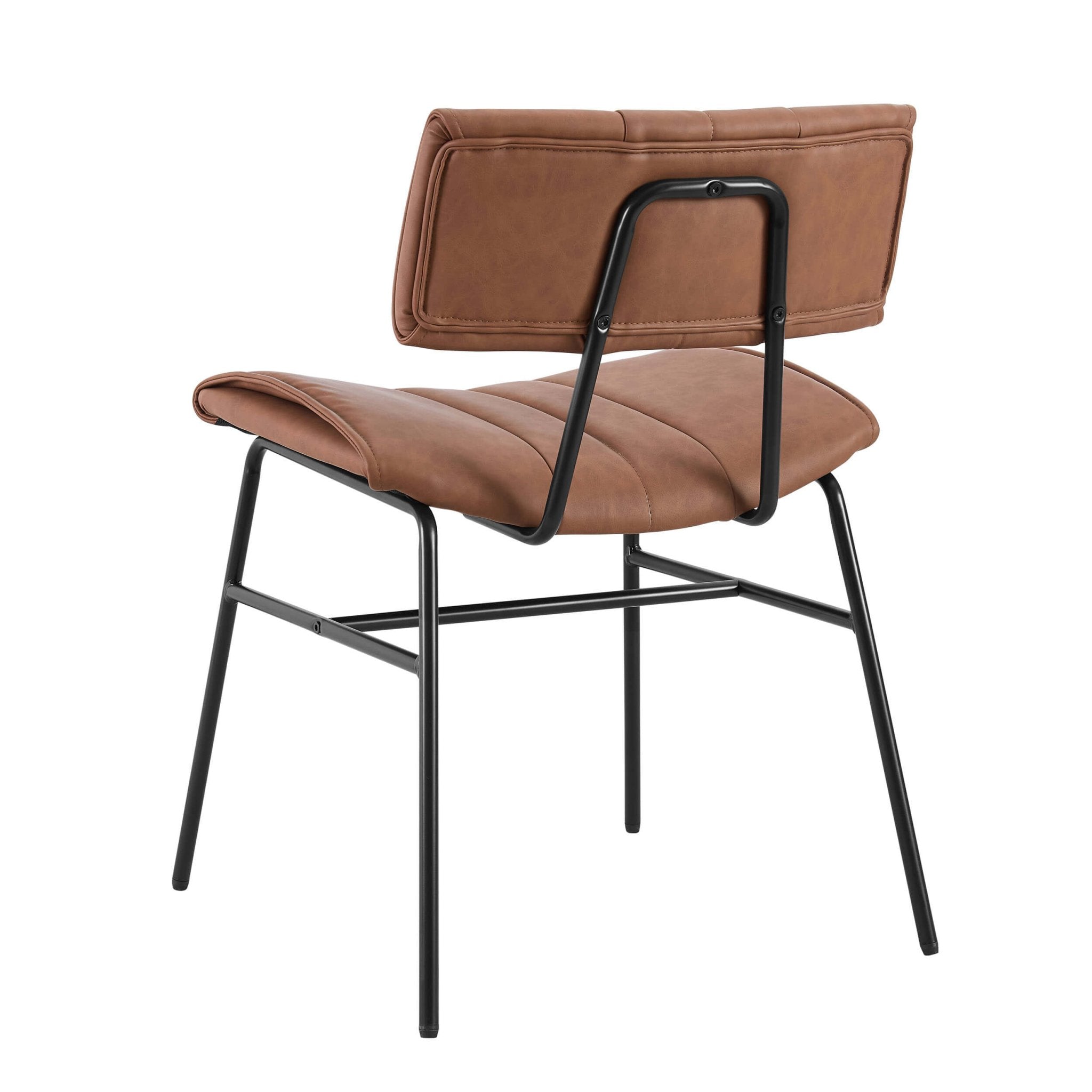 Fearne Set of 2 Dining Chairs - Faux Leather - DUSK