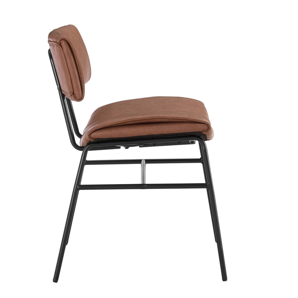 Fearne Set of 2 Dining Chairs - Faux Leather - DUSK