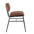 Fearne Set of 2 Dining Chairs - Faux Leather - DUSK