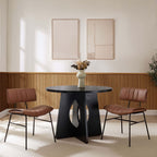 Fearne Set of 2 Dining Chairs - Faux Leather - DUSK