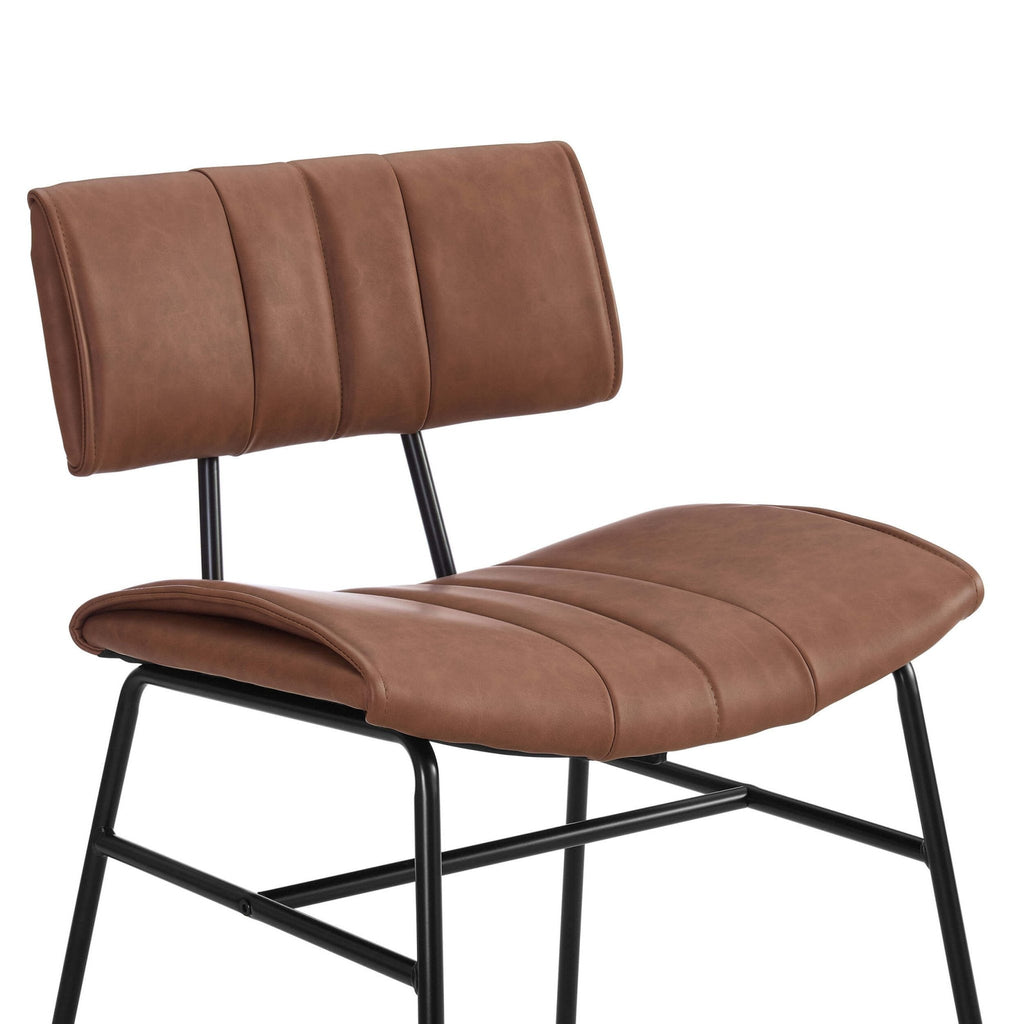 Fearne Set of 2 Dining Chairs - Faux Leather - DUSK