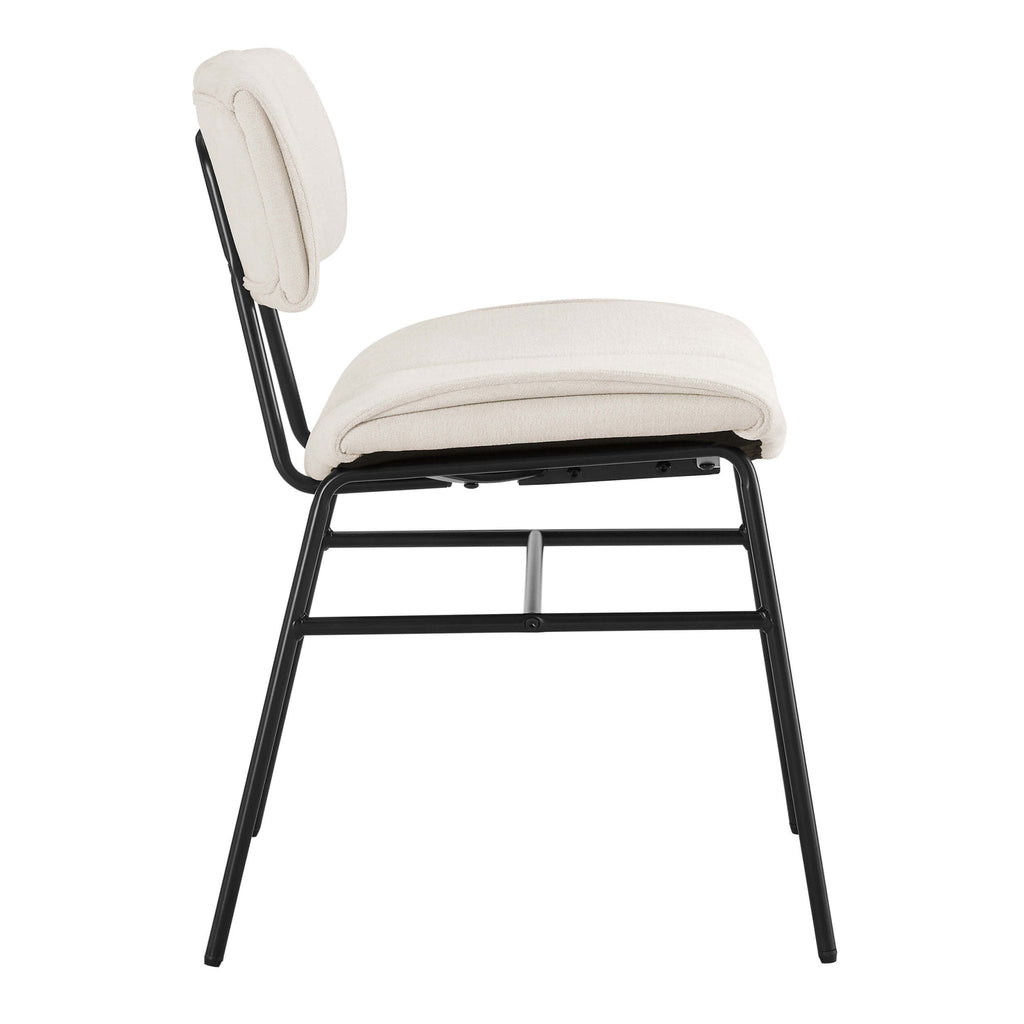 Fearne Set of 2 Dining Chairs - Ivory Chenille - DUSK