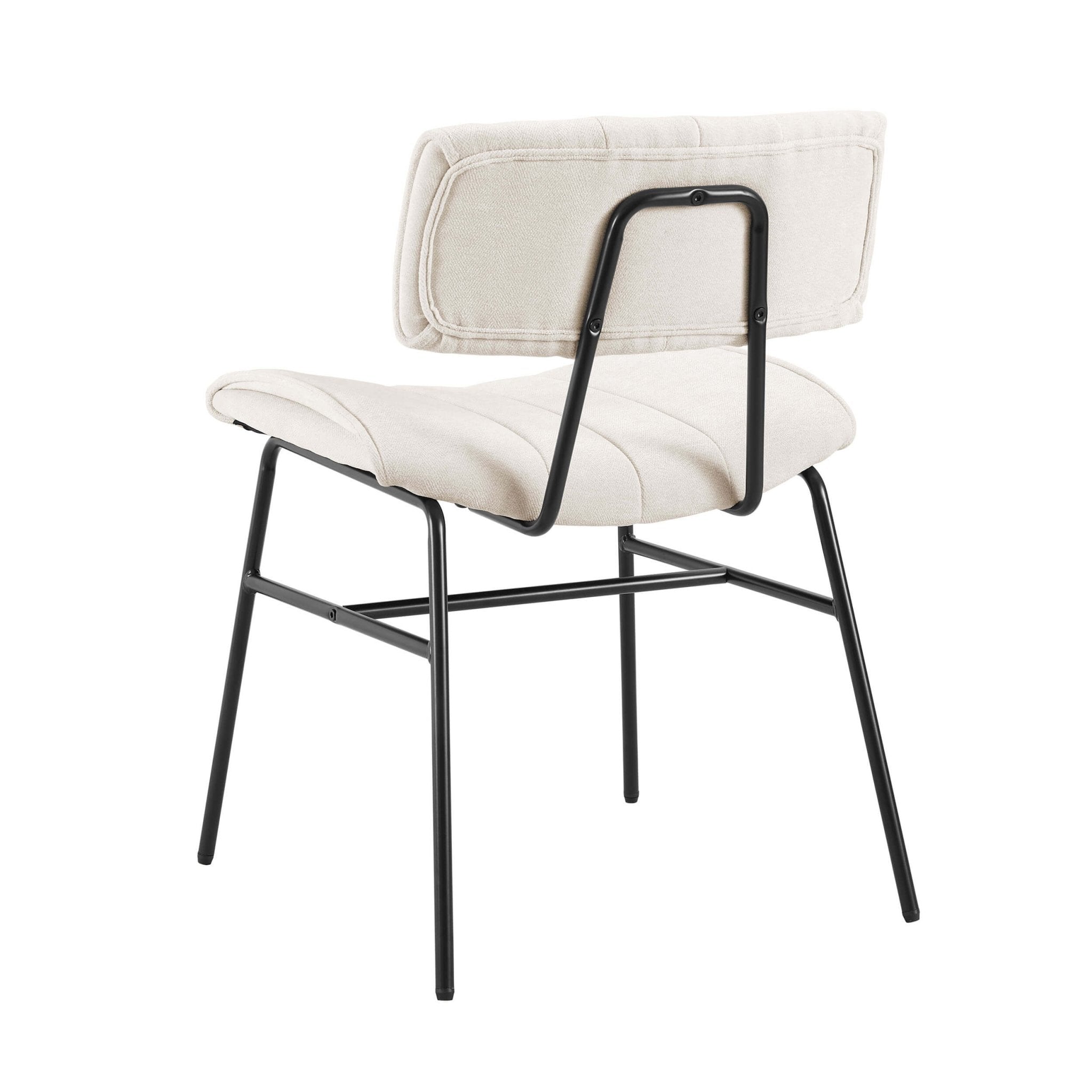 Fearne Set of 2 Dining Chairs - Ivory Chenille - DUSK