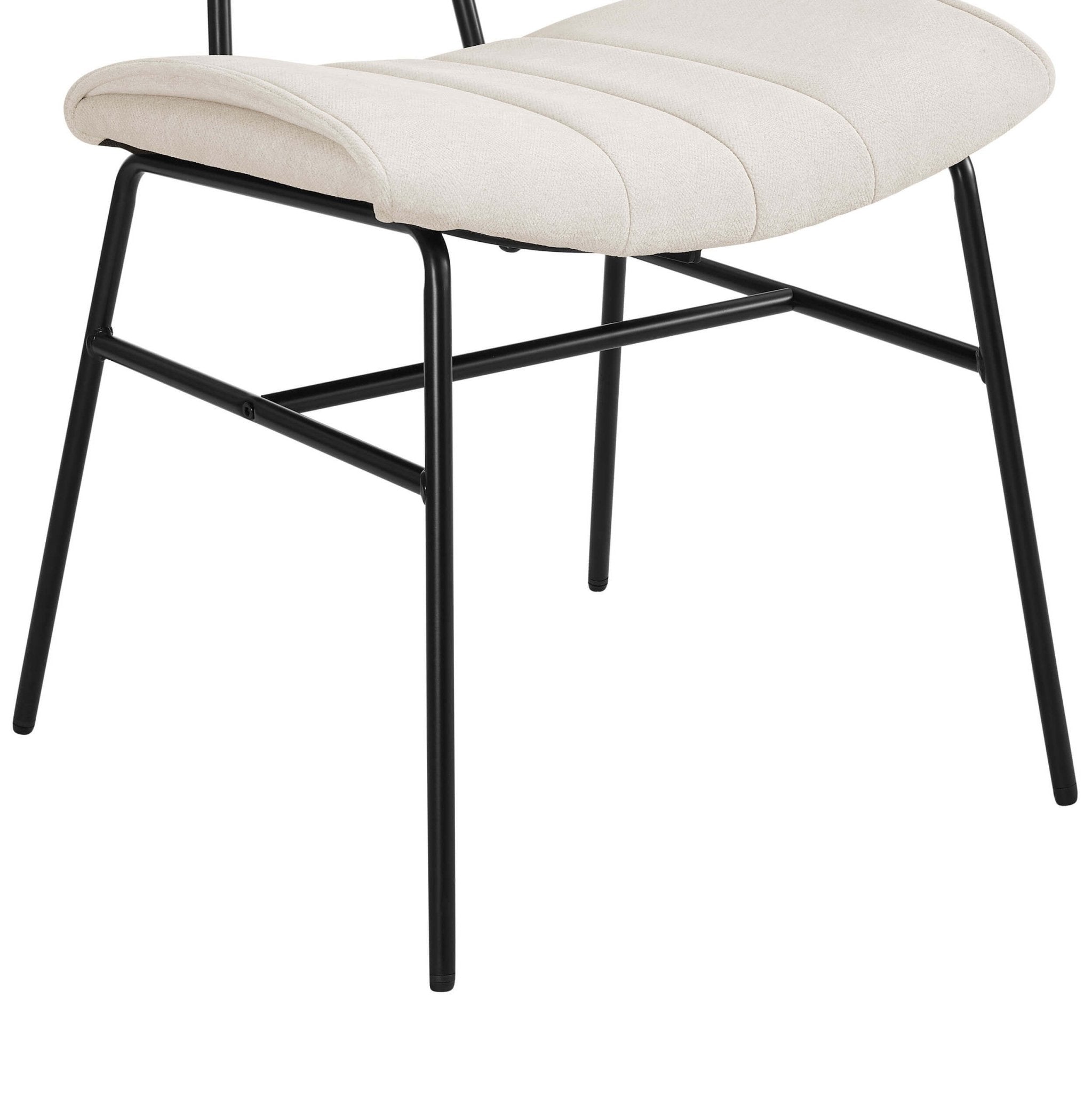 Fearne Set of 2 Dining Chairs - Ivory Chenille - DUSK