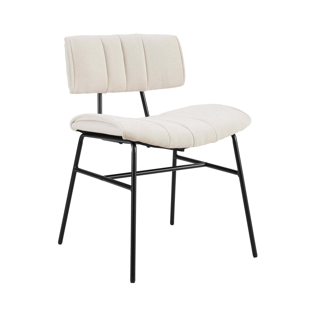 Fearne Set of 2 Dining Chairs - Ivory Chenille - DUSK