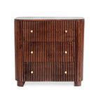 Finley Mango Wood 3 Drawer Chest - Walnut - DUSK