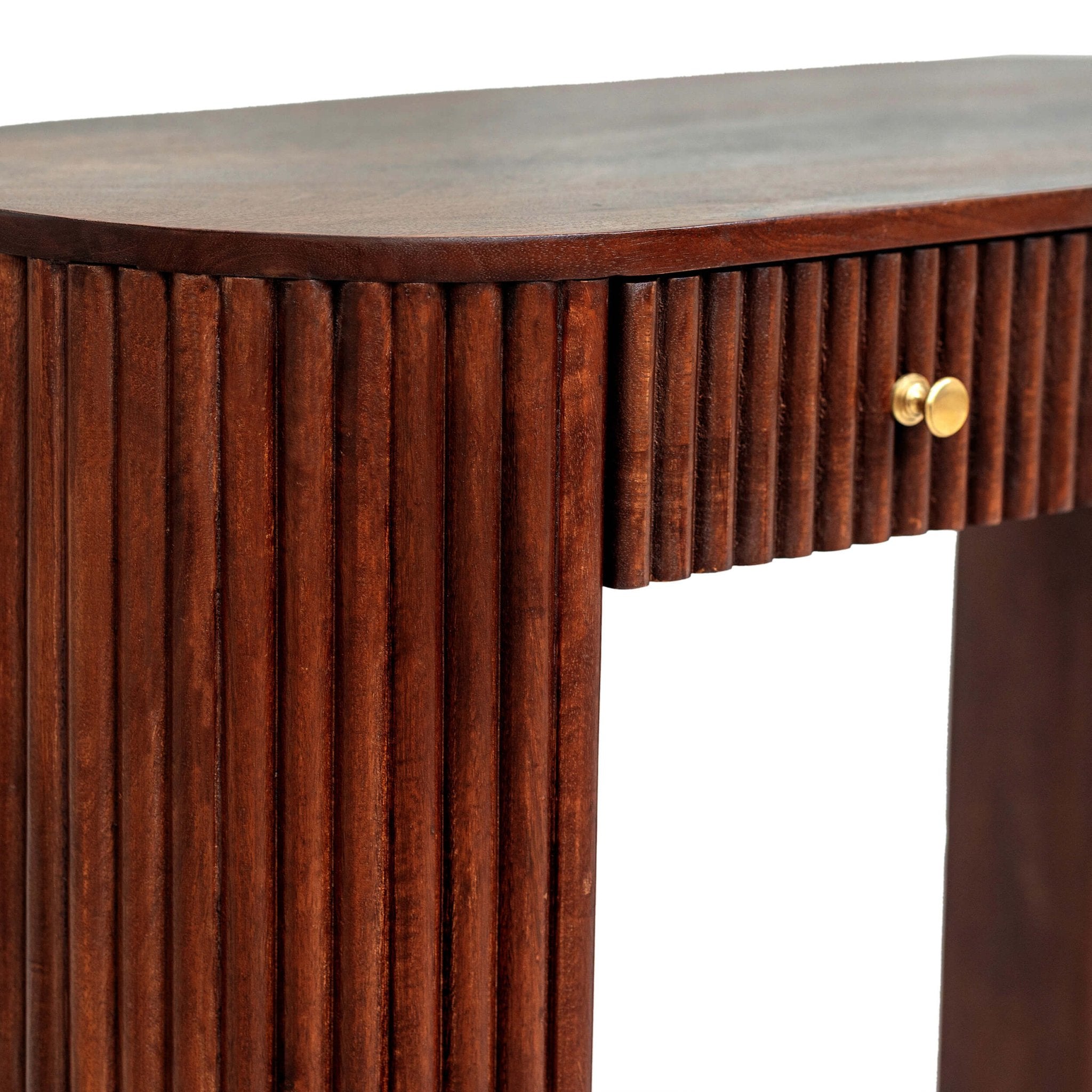 Finley Mango Wood Dressing Table Console - Walnut - DUSK