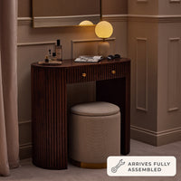 Finley Mango Wood Dressing Table Console - Walnut - DUSK
