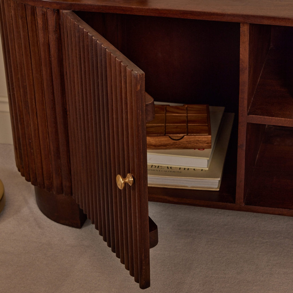 Finley Mango Wood Tv Unit for Tv Unit TVs up to 55" - Walnut - DUSK