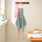Fiona 100% Cotton Printed Apron - Blue/Pink - DUSK