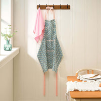 Fiona 100% Cotton Printed Apron - Blue/Pink - DUSK