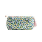 Fiona Cotton Printed Makeup Bag - Blue/ Pink - DUSK