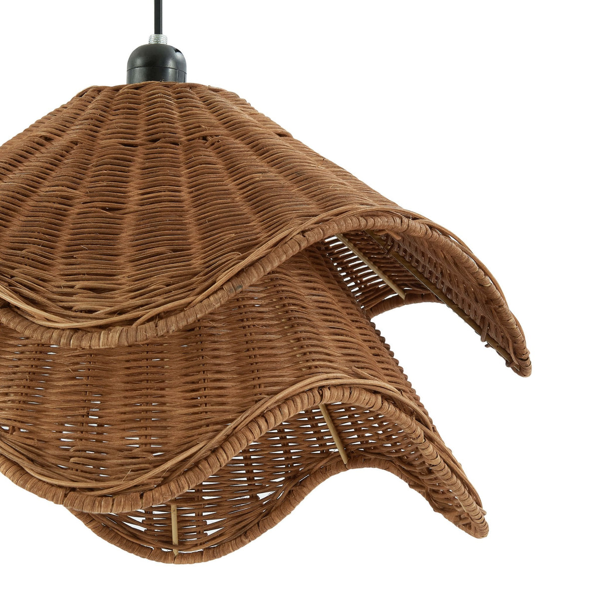 Fleur Rattan Layered Petal Ceiling Shade - Natural - DUSK