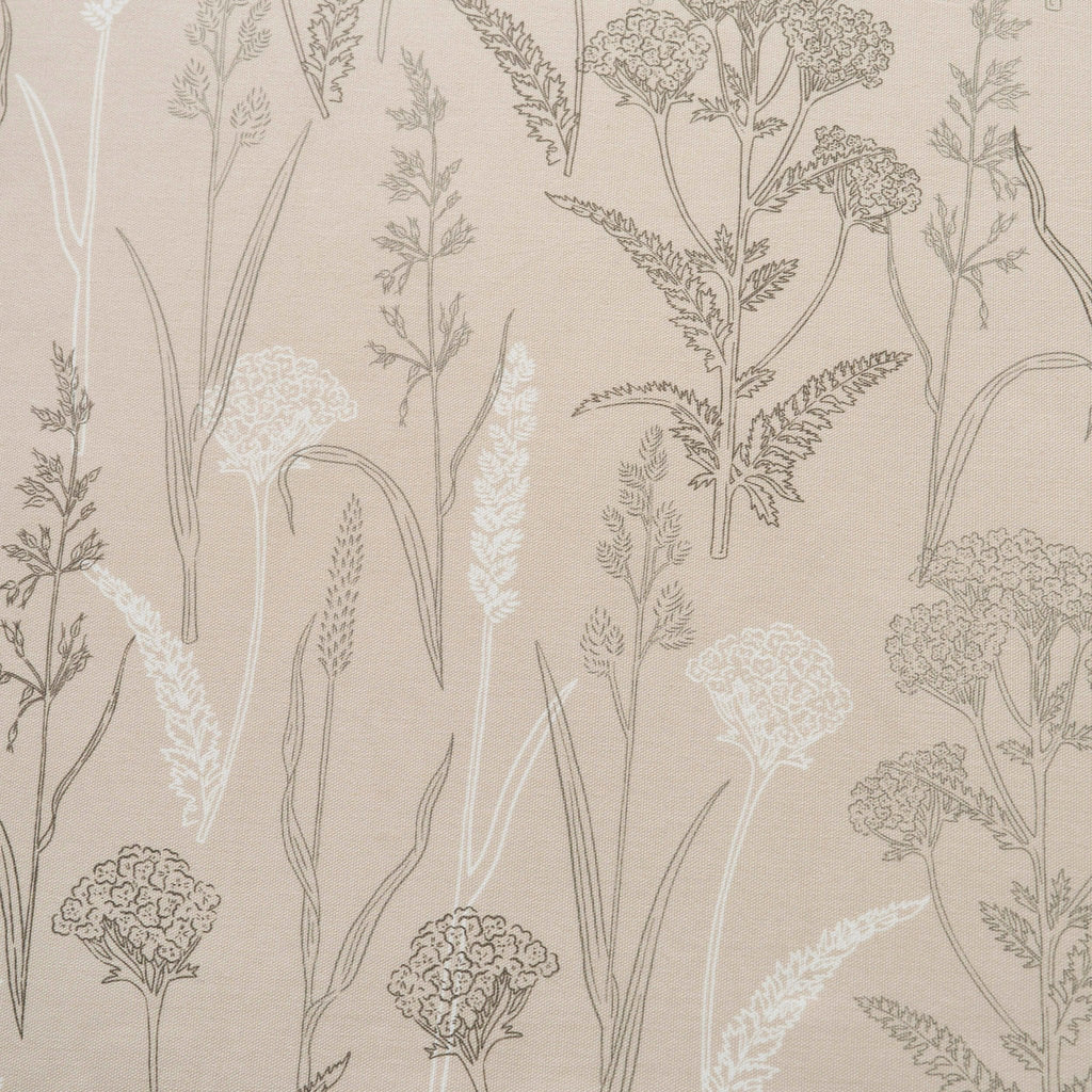 Floral Pencil Pleat Curtains - Taupe - DUSK