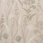Floral Pencil Pleat Curtains - Taupe - DUSK