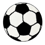 Football Machine Washabale Rug - Black/ White - DUSK