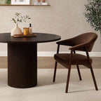 Frankie Dining Chair - Cappuccino/Walnut - DUSK