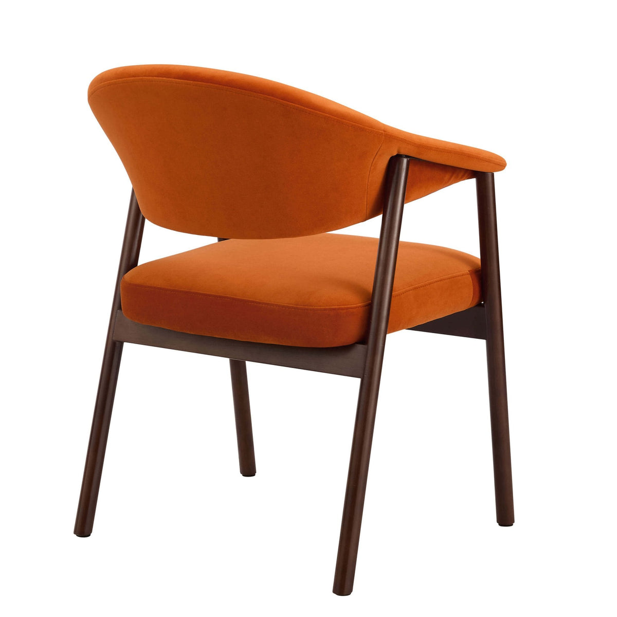 Frankie Dining Chair - Orange/Walnut - DUSK