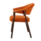 Frankie Dining Chair - Orange/Walnut - DUSK