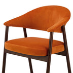 Frankie Dining Chair - Orange/Walnut - DUSK
