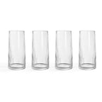 Gatsby Seat of 4 Ripple Glass Highballs - Clear - DUSK
