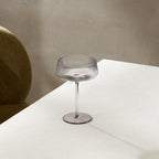 Gatsby Set of 4 Ripple Glass Coupes - Smoked - DUSK