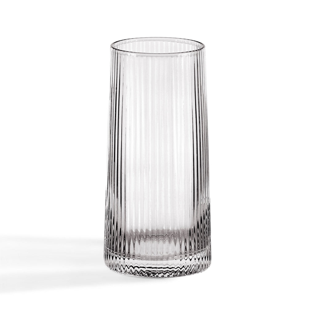 Gatsby Set of 4 Ripple Glass Highballs - Smoked - DUSK