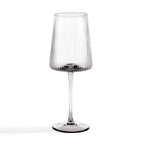 Gatsby Set of 4 Ripple Glass Wine Glasses - Smoked - DUSK