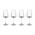 Gatsby Set of 4 Ripple Glass Wine Glasses - Smoked - DUSK