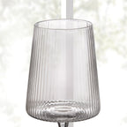 Gatsby Set of 4 Ripple Glass Wine Glasses - Smoked - DUSK