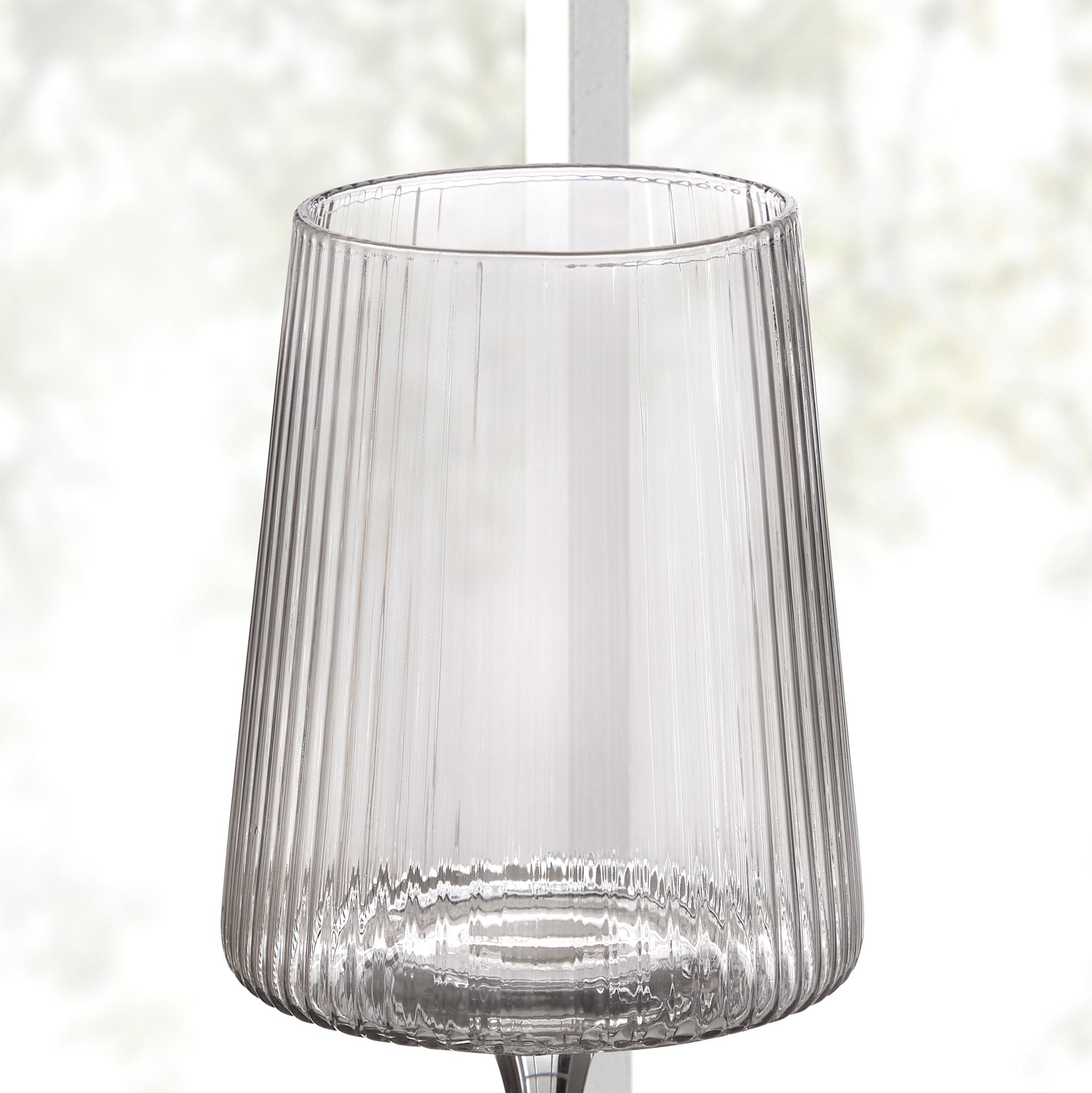 Gatsby Set of 4 Ripple Glass Wine Glasses - Smoked - DUSK