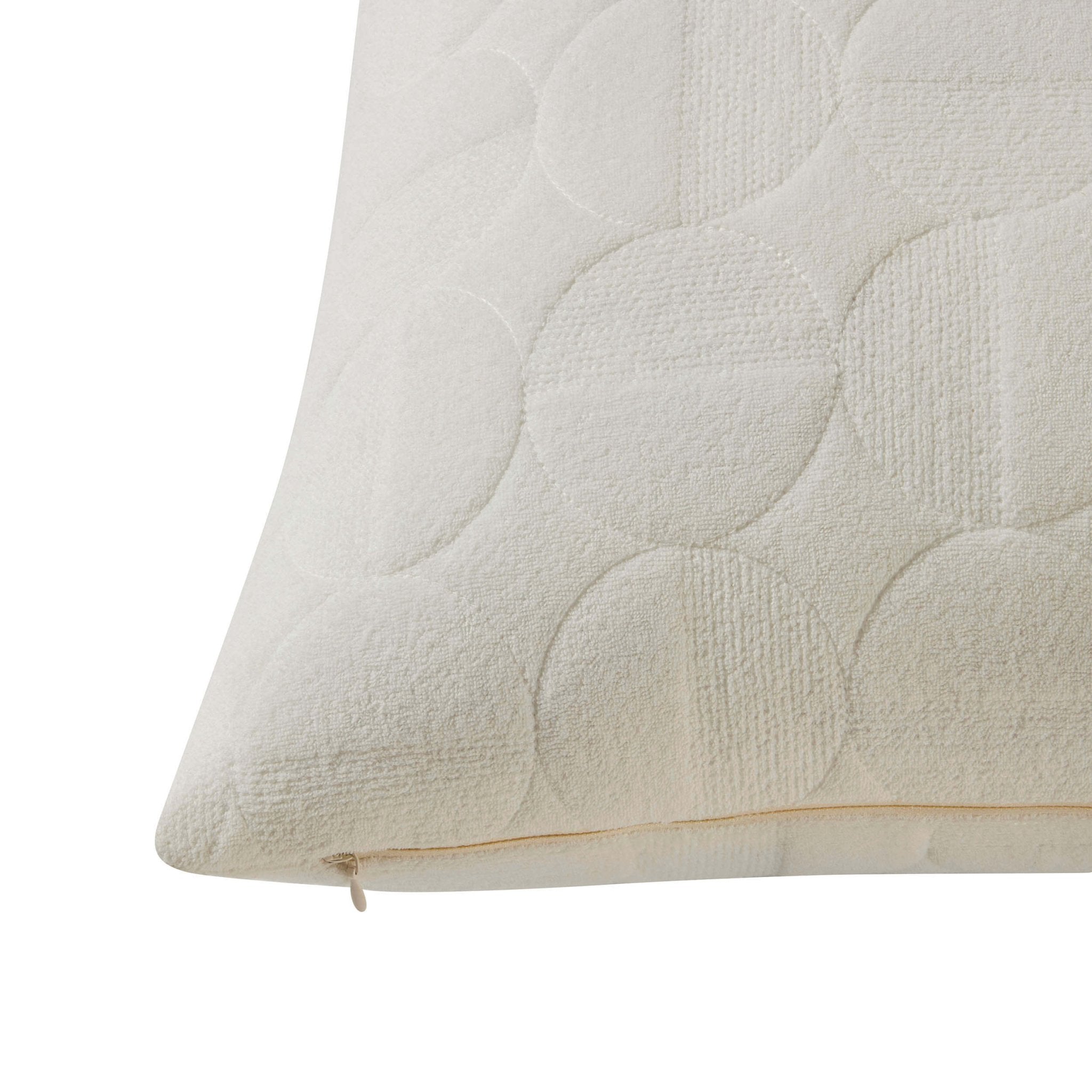 Geometric Embossed Cushion Cover - White - DUSK