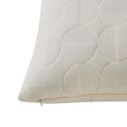 Geometric Embossed Cushion Cover - White - DUSK