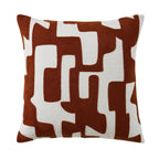 Geometric Jacquard Cushion Cover - Burnt Orange - DUSK