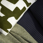 Geometric Jacquard Cushion Cover - Dark Green - DUSK