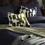 Geometric Jacquard Cushion Cover - Midnight - DUSK