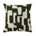 Geometric Jacquard Sofa Cushion Cover - Dark Green - DUSK