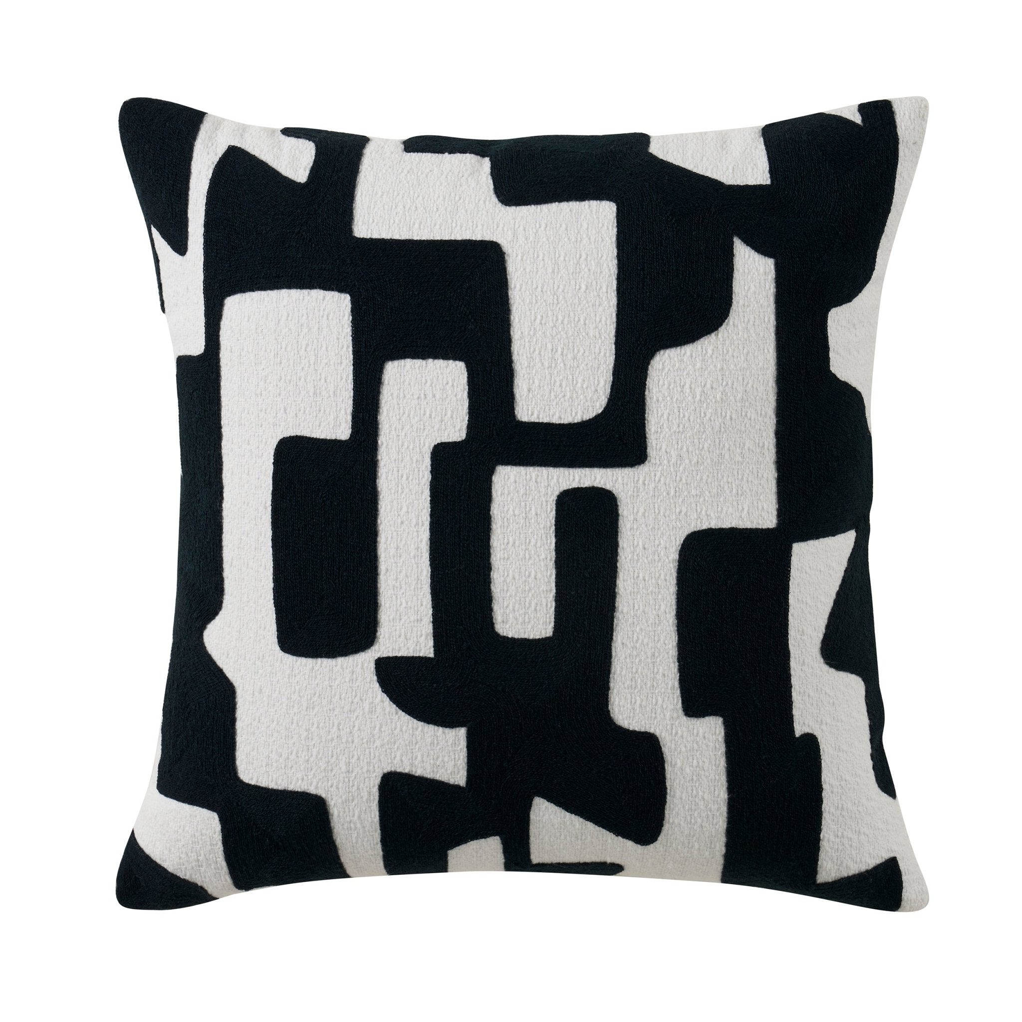 Geometric Jacquard Sofa Cushion Cover - Midnight - DUSK