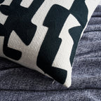 Geometric Jacquard Sofa Cushion Cover - Midnight - DUSK