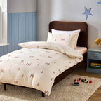 George 100% Cotton Patriotic Duvet Cover & Pillowcase set - White - DUSK