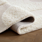 Gillain Hand Woven Tuft Wool Swirl Rug - Off White - DUSK