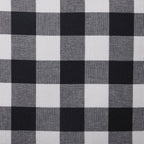 Gingham Square Frill Edge Cushion Cover - Black - DUSK
