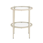 Glass Round Side Table - Stone - DUSK