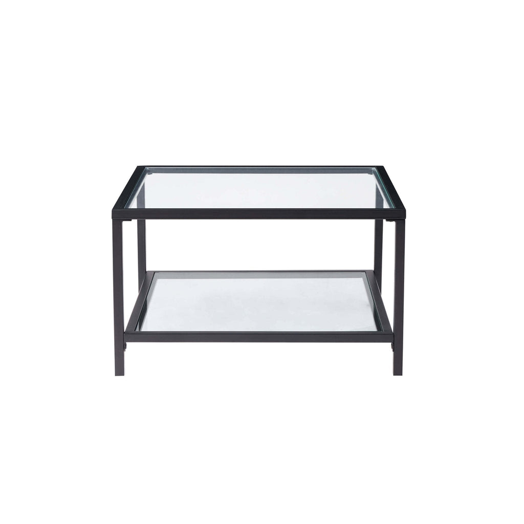 Glass Square Nesting Coffee Tables - Black - DUSK