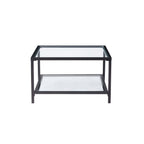 Glass Square Nesting Coffee Tables - Black - DUSK